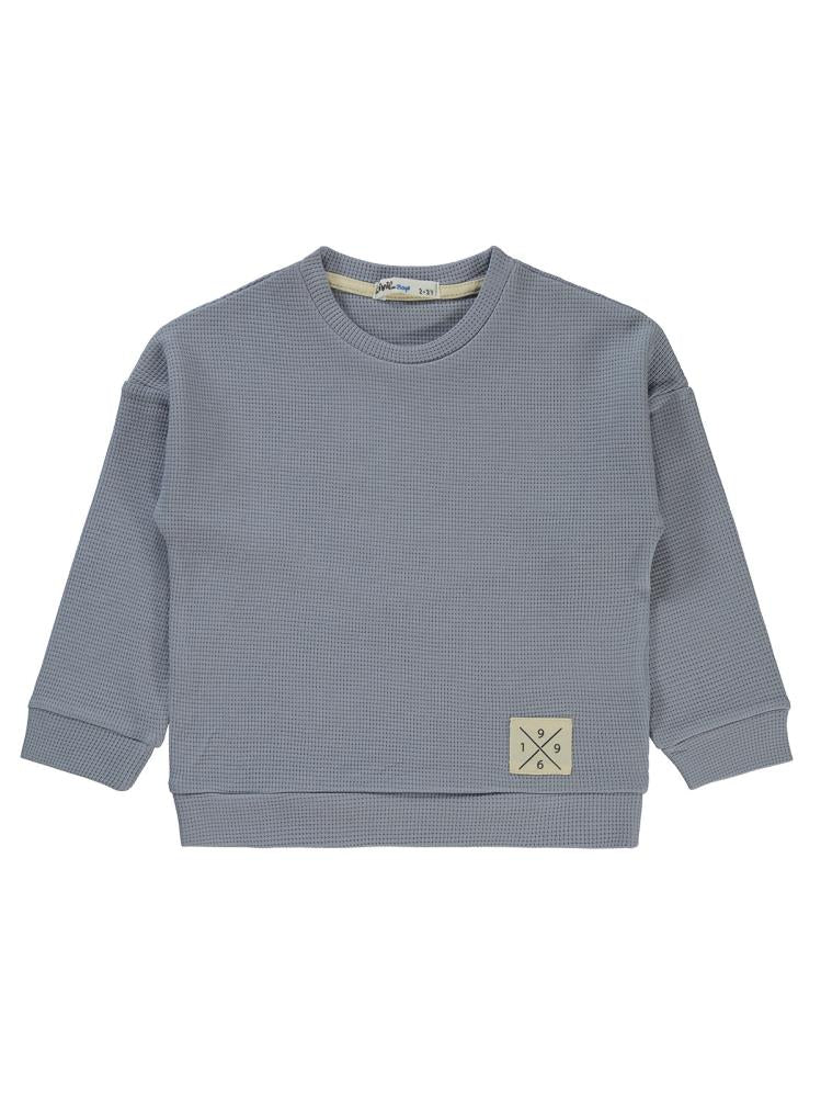 Civil Boys Beli Üçgen Armalı 2-5 Yaş Sweatshirt - Mavi