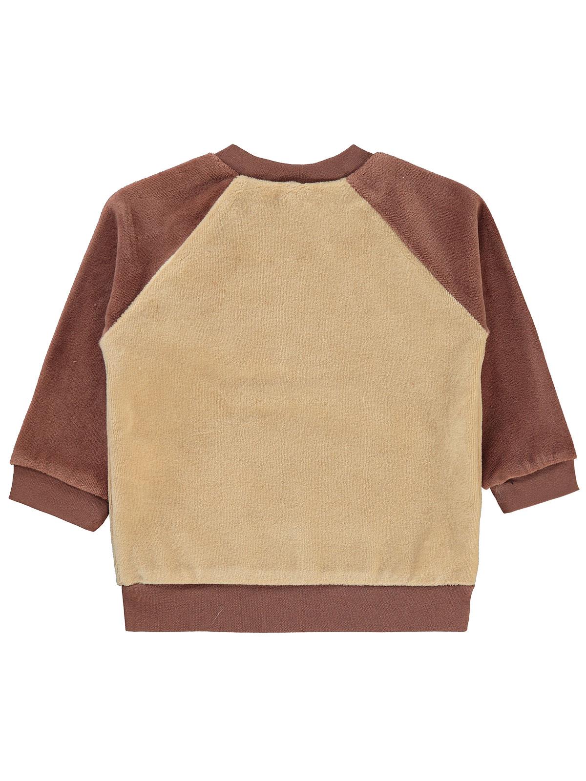 Civil Baby Dinozor Baskılı 6-18 Ay Sweatshirt - Kahverengi