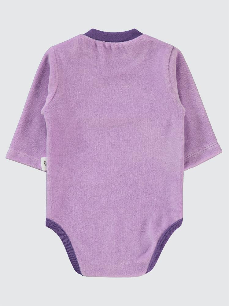 Civil Baby Bulut Baskılı 1-18 Ay Çıtçıtlı Badi - Lila