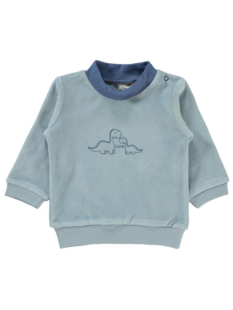 Civil Baby Dinozor Baskılı 6-18 Ay Sweatshirt - Mavi