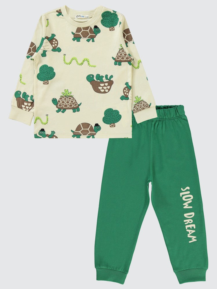 Civil Boys Slow Down Baskılı 2-5 Yaş Pijama Takımı - Gri