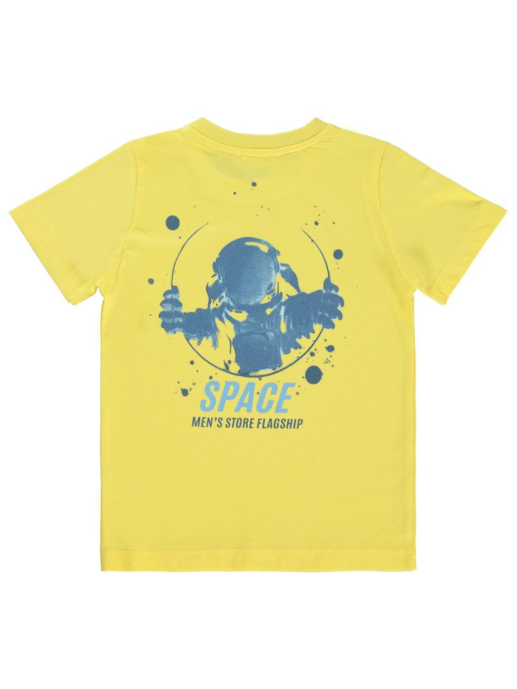 Civil Boys Space Store Baskılı 2-5 Yaş Tişört - Sarı