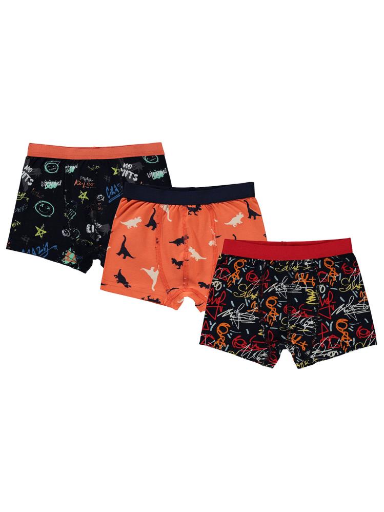 Civil Boys Style  2-10 Yaş 3'lü Boxer Set
