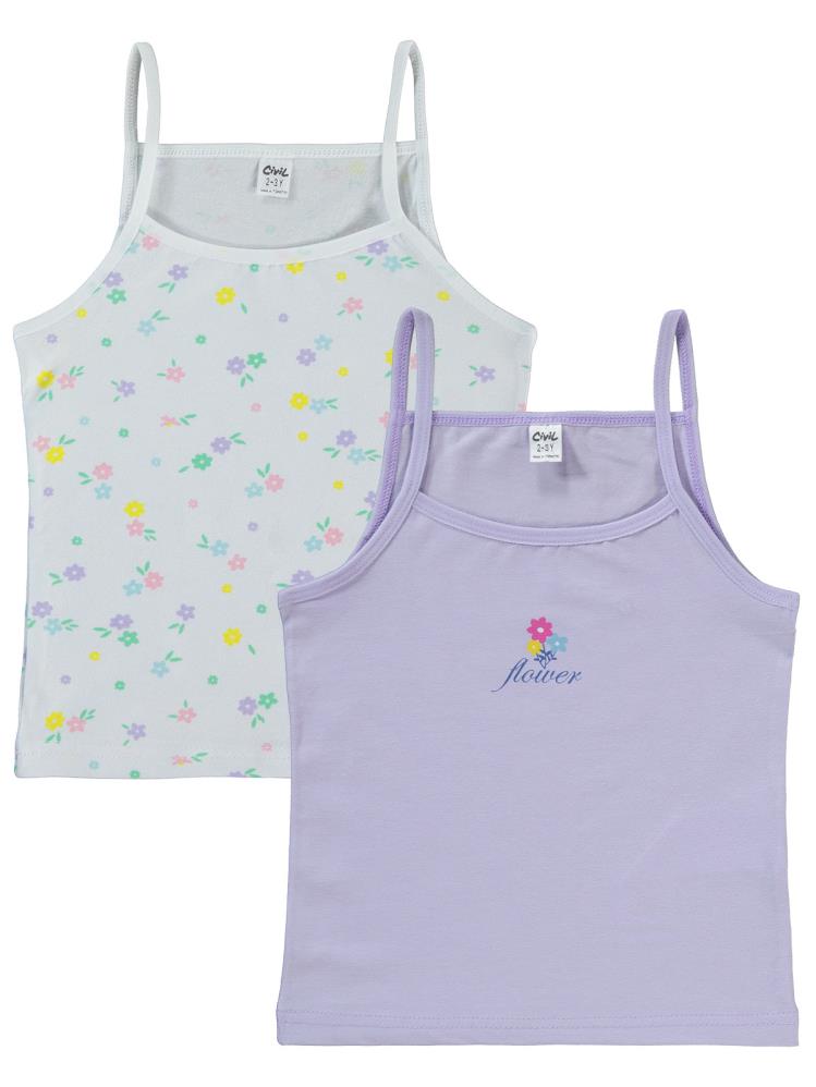 Civil Girls Çiçek 2-10 Yaş 2'li Atlet Set