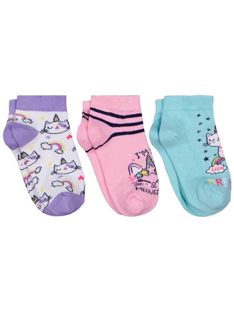 Civil Girls Dreamer 3'lü 2-12 Yaş Kız Patik Çorap