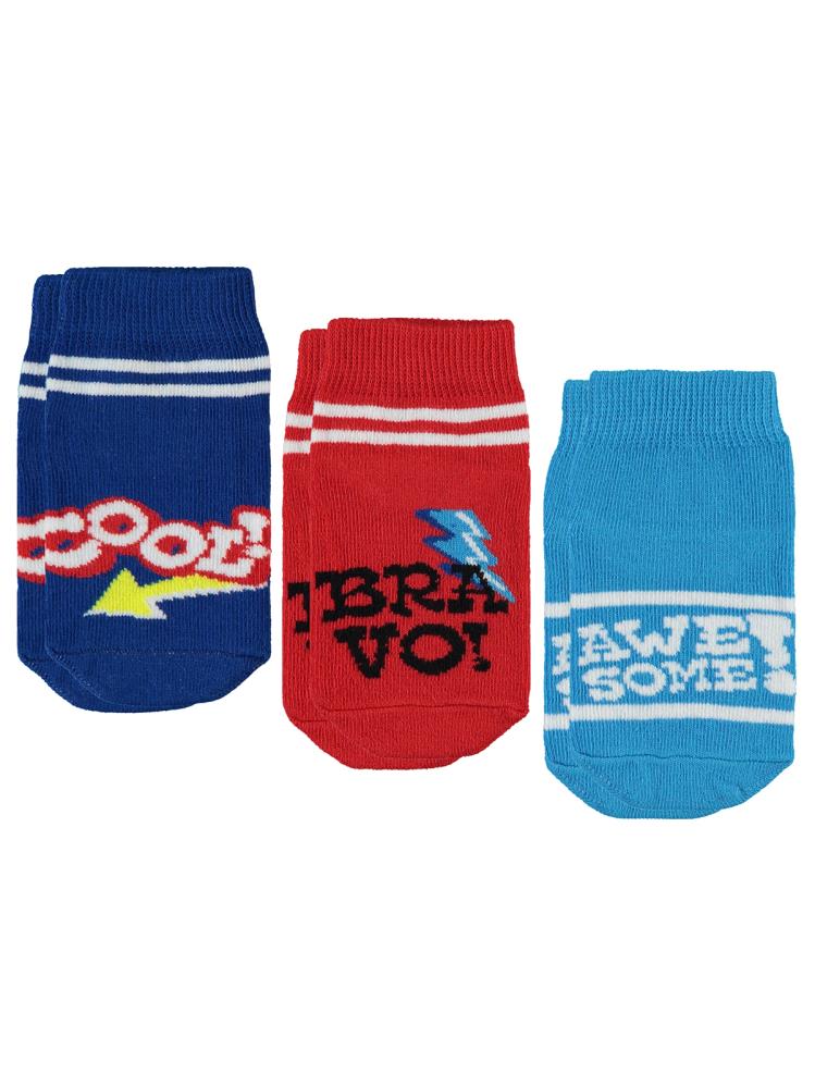 Civil Boys Bravo 3'lü 2-12 Yaş Erkek Patik Çorap