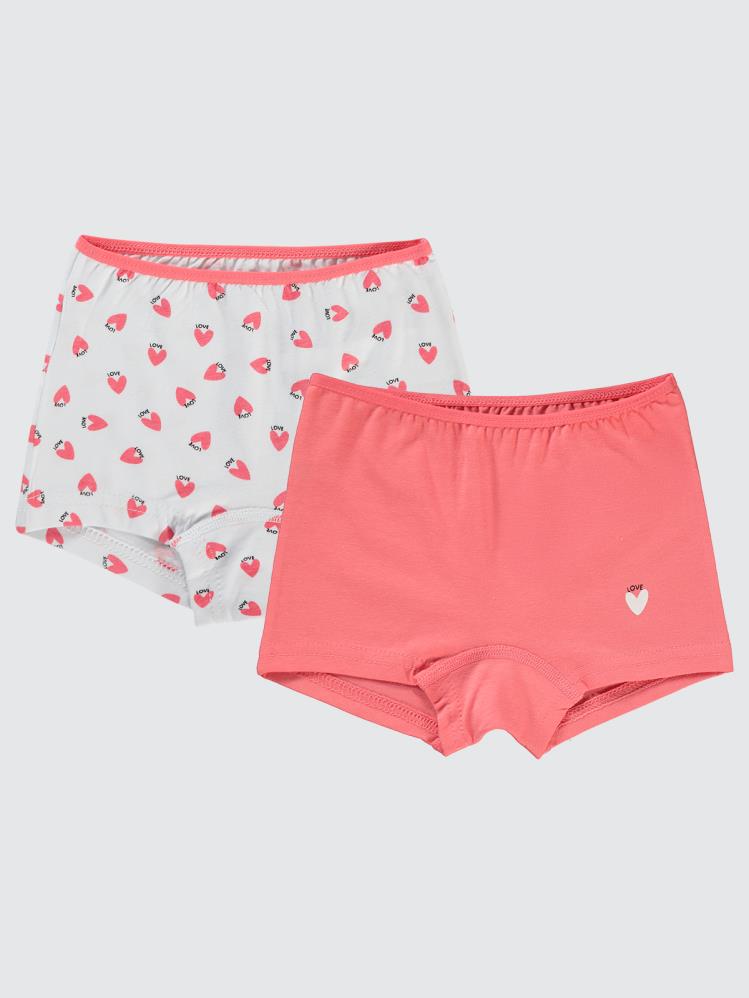 Civil Girls Kız Çocuk 2'li Boxer Set 2-10 Yaş