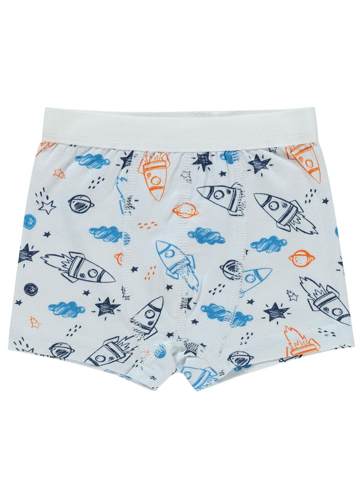 Civil Erkek Çocuk Space 2'li Boxer Set | Likralı Süprem Baskılı | Okul Kreş ve Günlük Kullanım