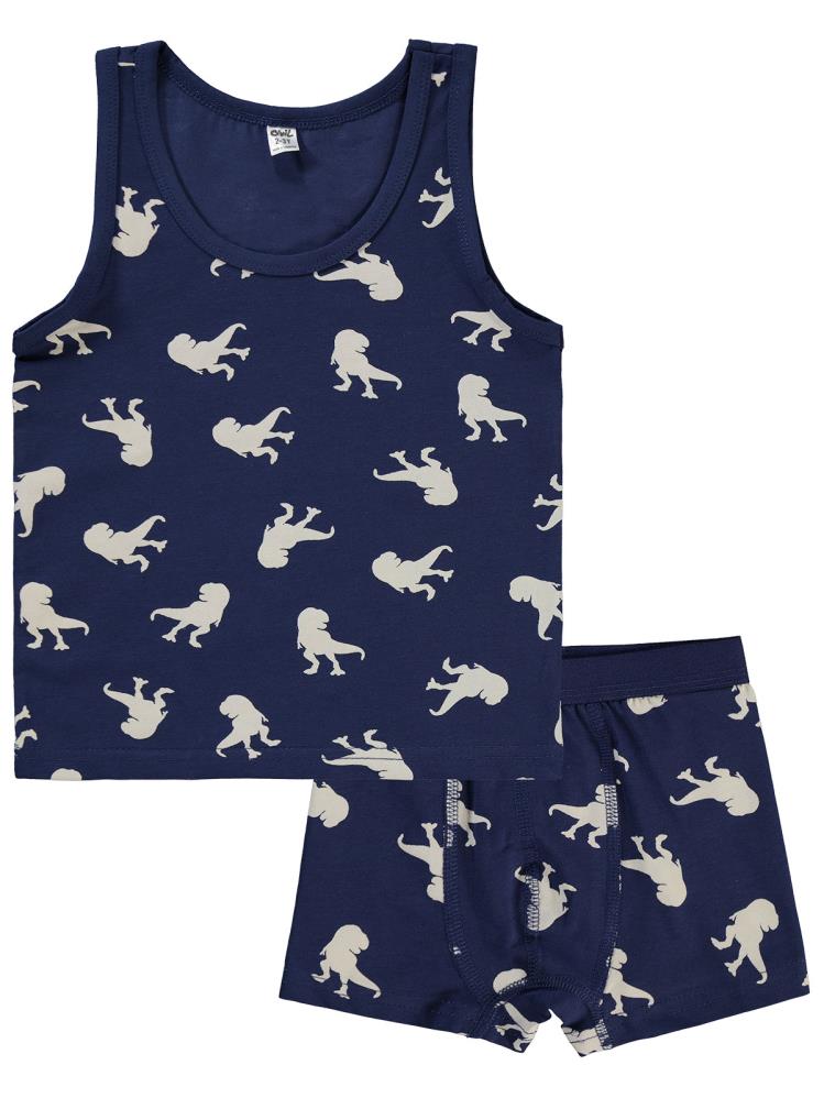 Civil Boys Dinazor 2-10 Yaş İç Çamaşır Takım - Beyaz