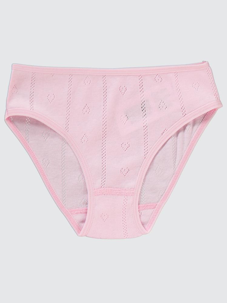 Civil Girls Jakarlı Kalp 2-10 Yaş 2'li Külot Set - Ekru