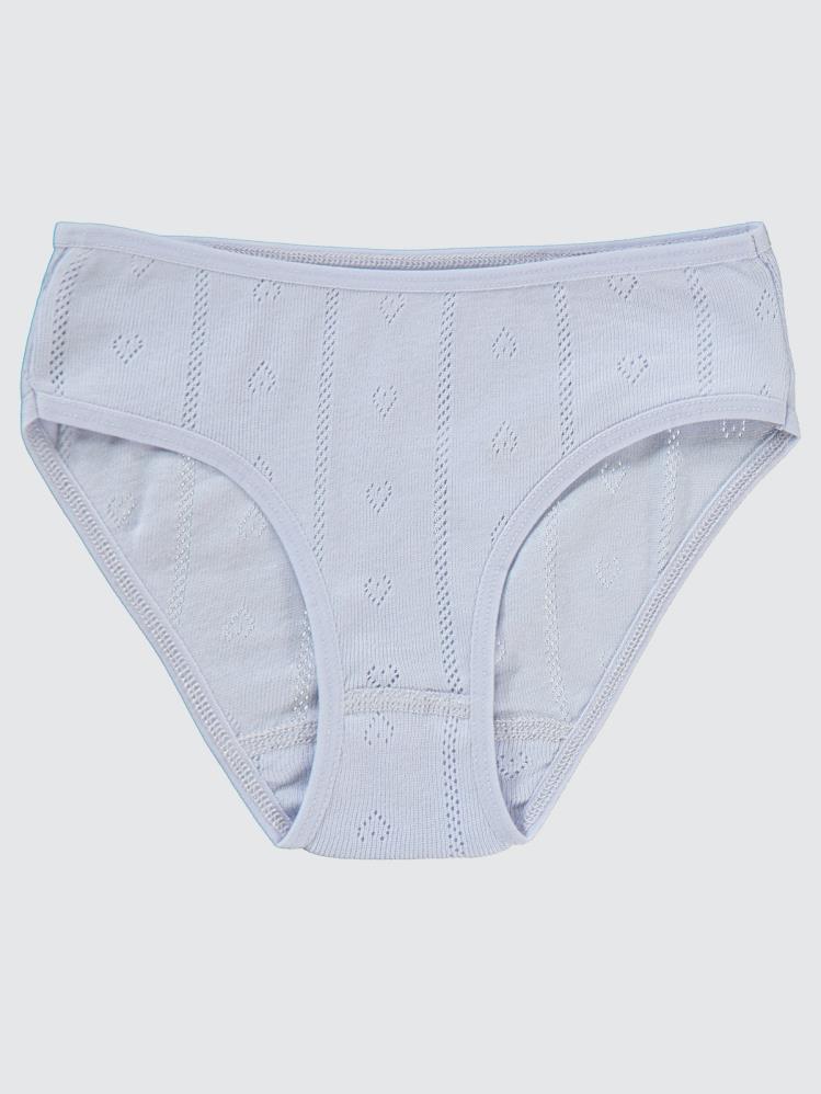 Civil Girls Jakarlı Kalp 2-10 Yaş 2'li Külot Set - Beyaz