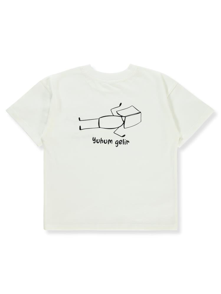 Mivil Boys Yuhum Gelir Baskılı 10-13 Yaş Tişört - Ekru