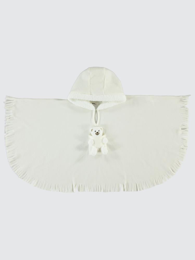 Civil Girls Ayıcıklı 6-9 Yaş Pelerin - Ekru