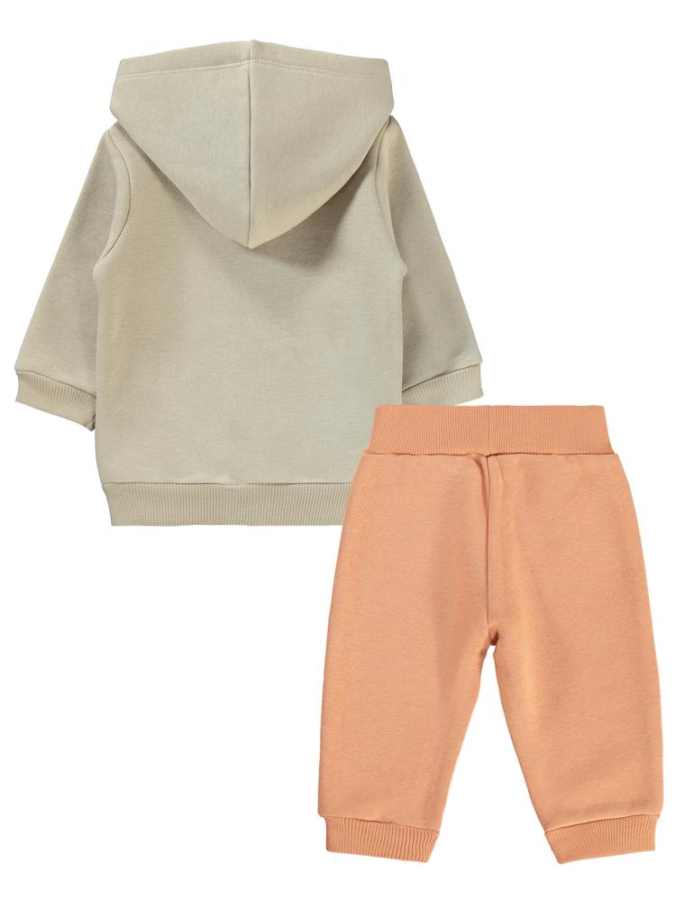 Civil Baby Hayvan Baskılı 6-18 Ay Takım - Bej