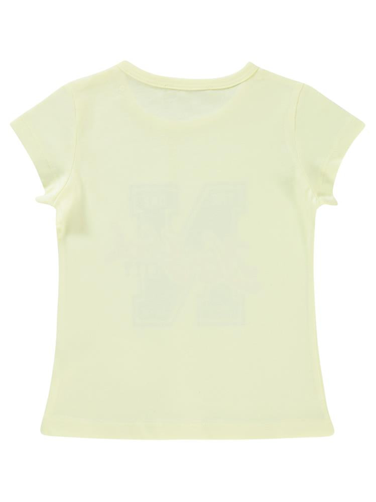 Civil Girls Harf Baskılı 2-5 Yaş Tişört - Beyaz