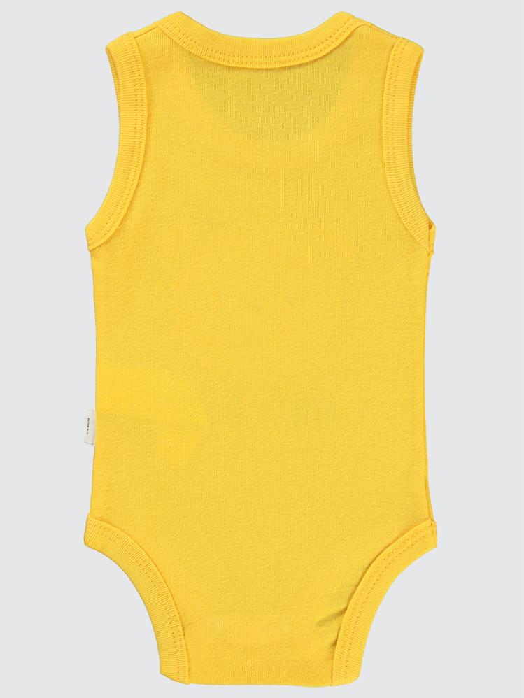 Civil Baby Little Bear Baskılı 1-36 Ay Çıtçıtlı Badi - Hardal