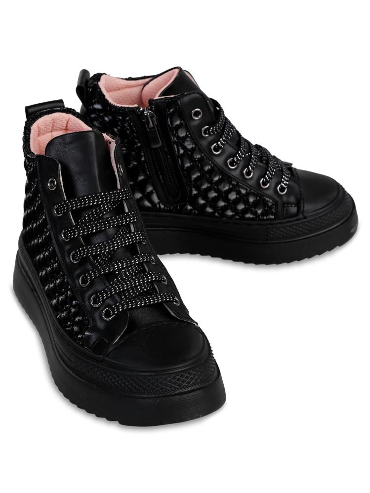 Civil Boots Kapitone 31-35 Numara Bot - Siyah