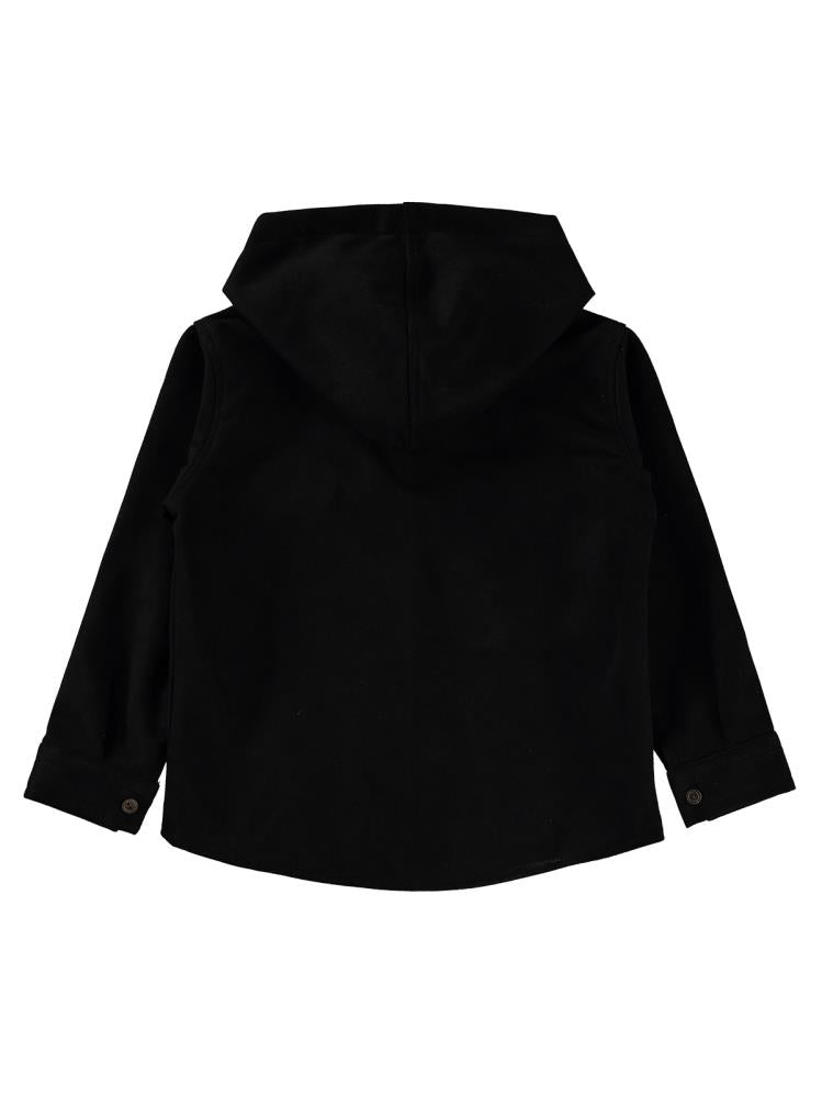 Civil Boys Çift Cepli Kapşonlu 10-13 Yaş Gömlek - Siyah