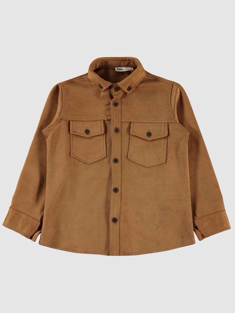 Civil Boys Çift Cepli 6-9 Yaş Gömlek - Turuncu