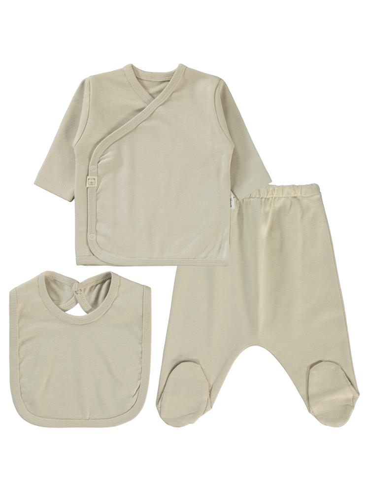Civil Baby 3'Lü Basic 0-1 Ay Zıbın Takımları - Bej
