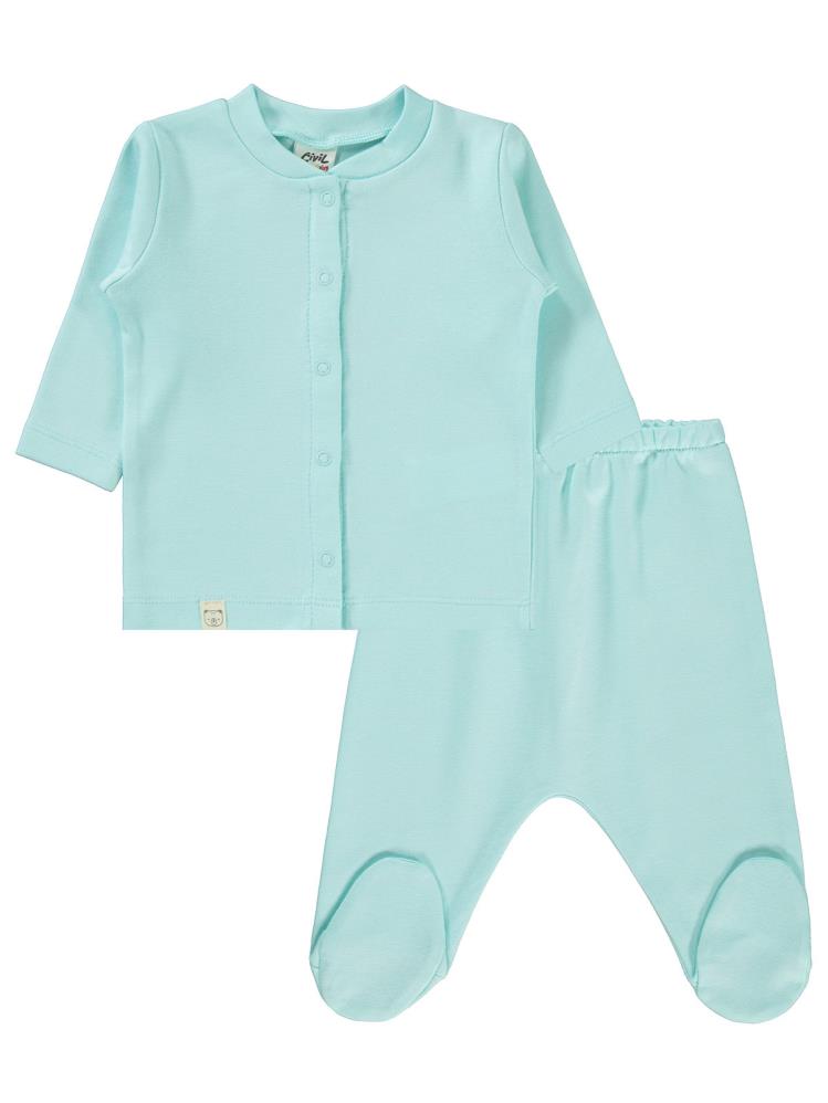 Civil Baby Düz 1-6 Ay Pijama Takımı - Yeşil