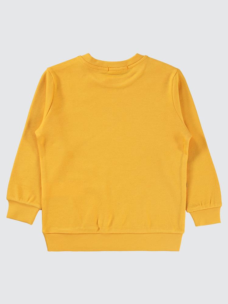 Civil Boys Emoji Baskılı 2-5 Yaş Sweatshirt - Hardal