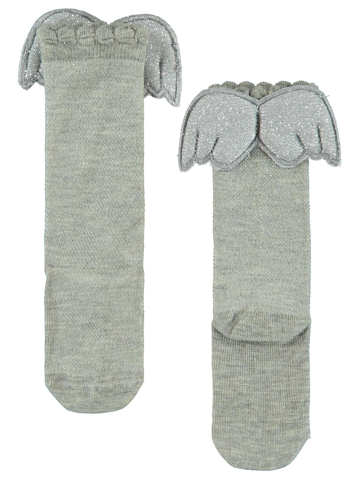 Civil Girls Melek Kanatlı 3-11 Yaş Kız Çocuk Dizaltı Çorap - Gri