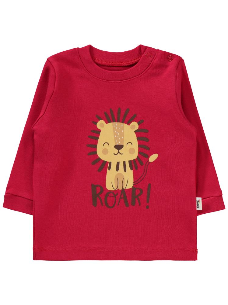 Civil Baby Aslan Baskılı 6-18 Ay Pijama Takımı - Kırmızı