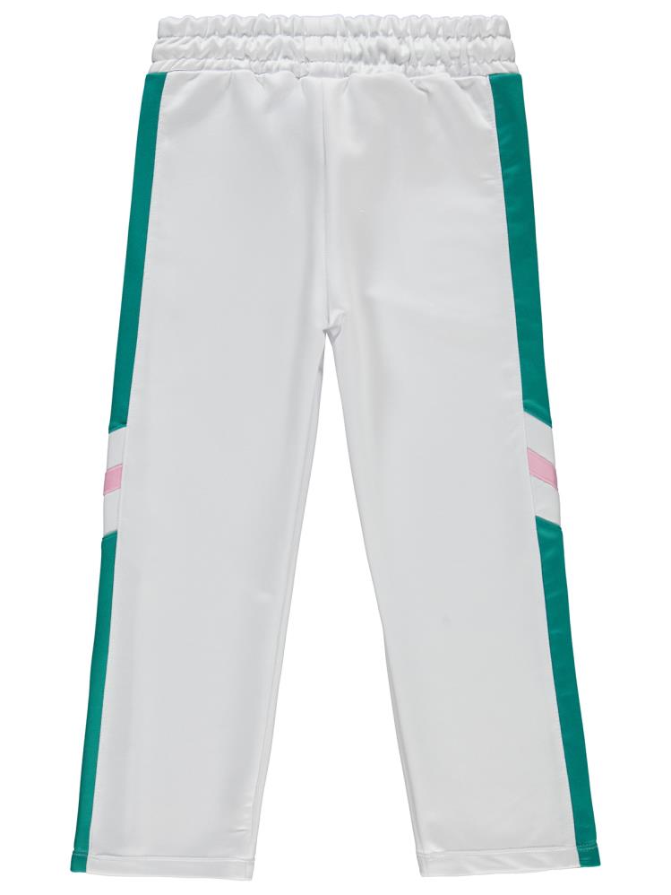 Civil Girls Tenis Baskılı 6-9 Yaş Eşofman Altı - Beyaz