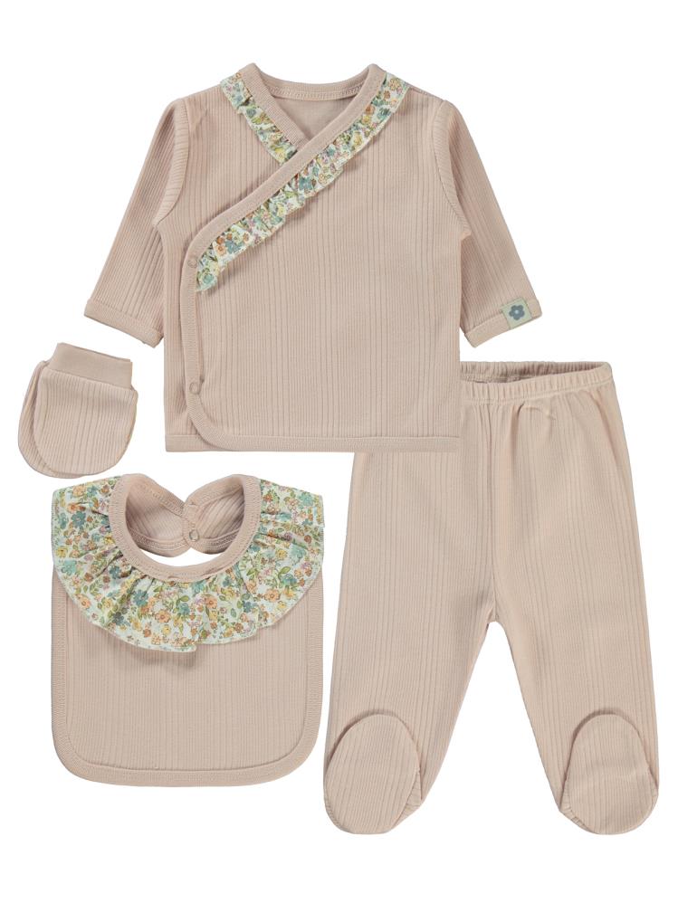 Civil Baby Çizgi Raporlu 0-1 Ay Zıbın Takımları - Pudra