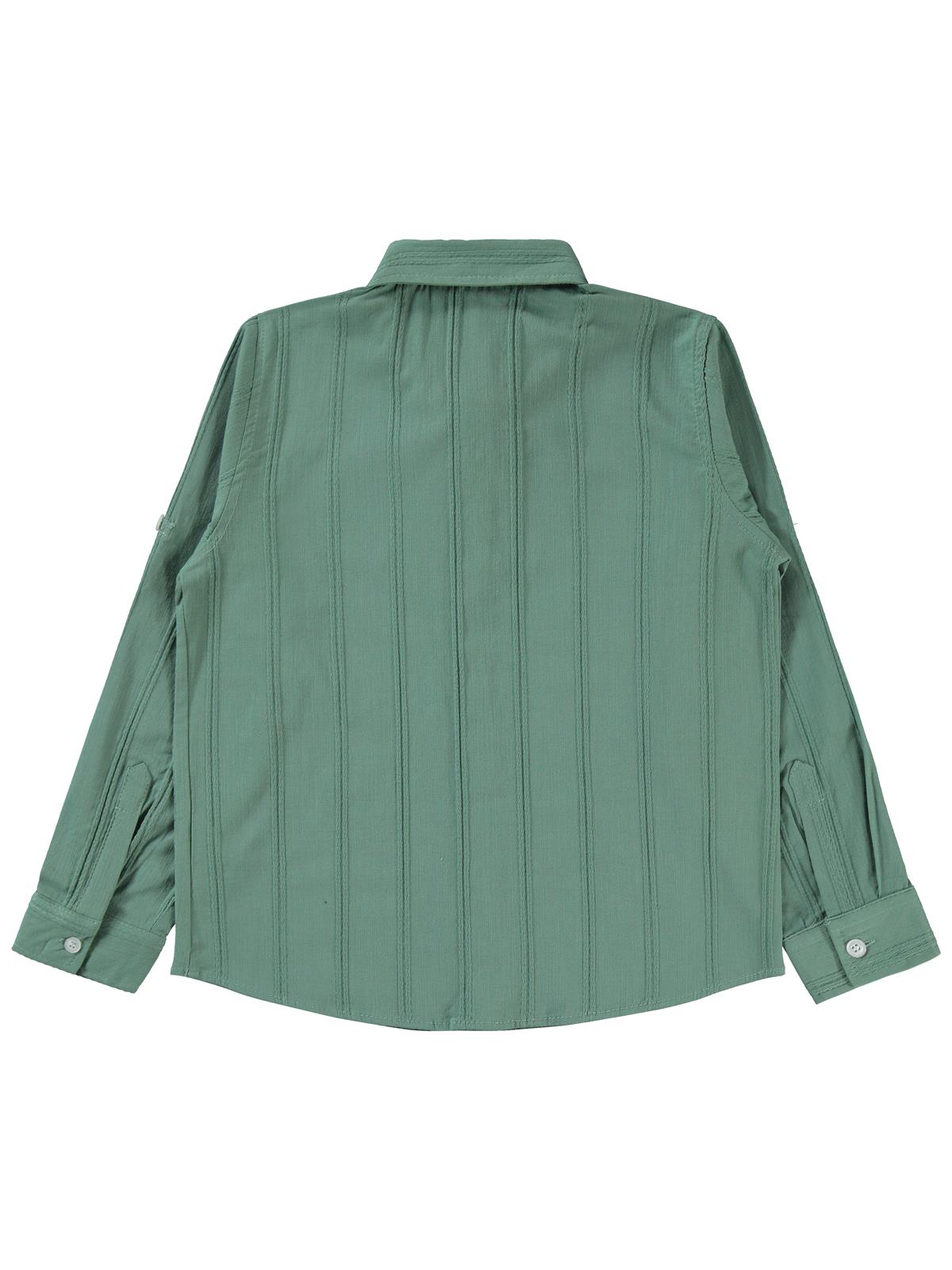 Civil Boys Çizgili 10-13 Yaş Gömlek - Haki