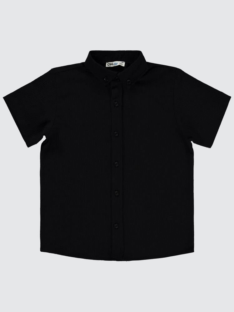 Civil Boys Kısa Kolu Basic 6-9 Yaş Gömlek - Siyah
