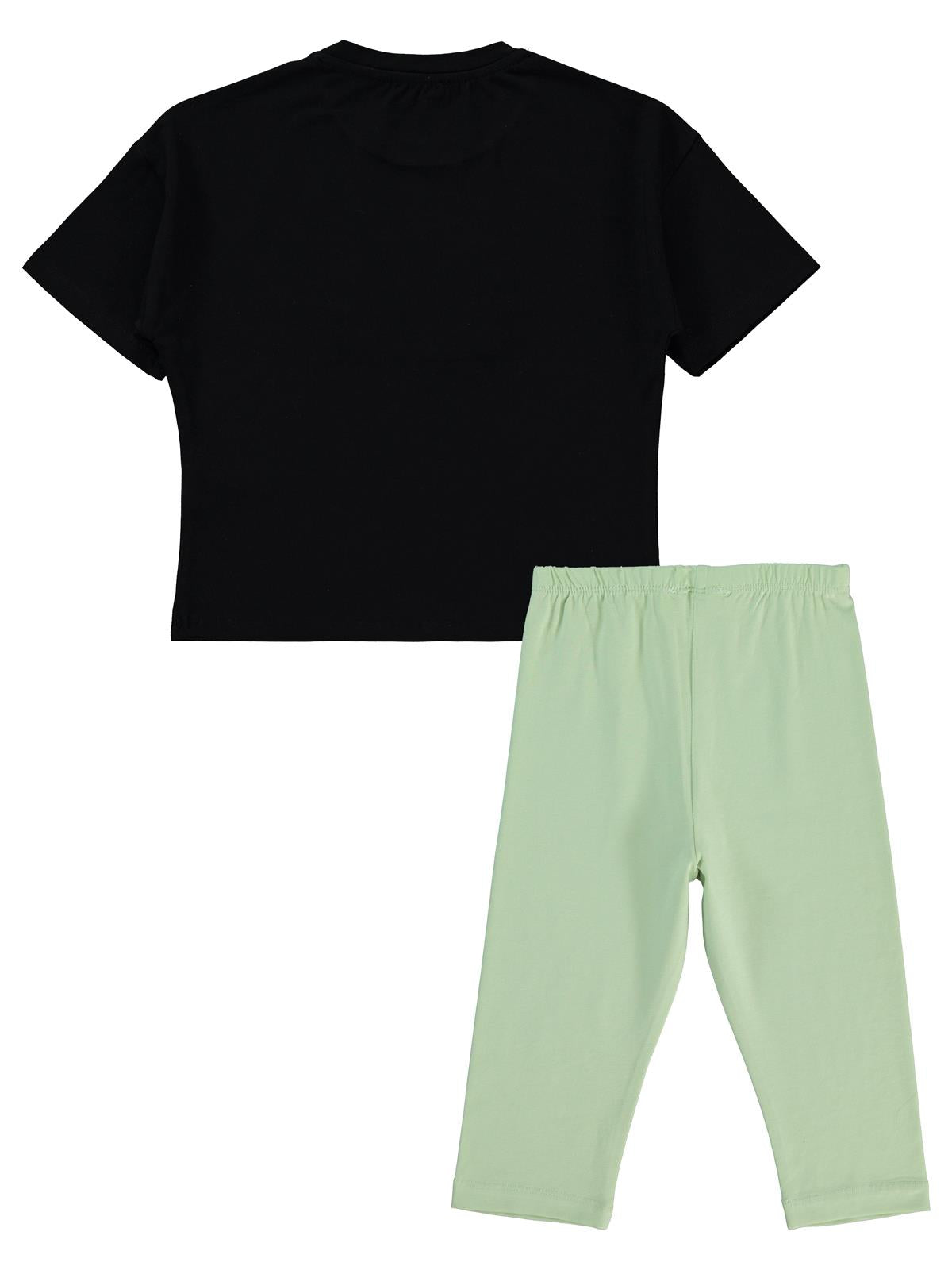 Civil Girls Ananas Baskılı 6-9 Yaş Takım - Siyah