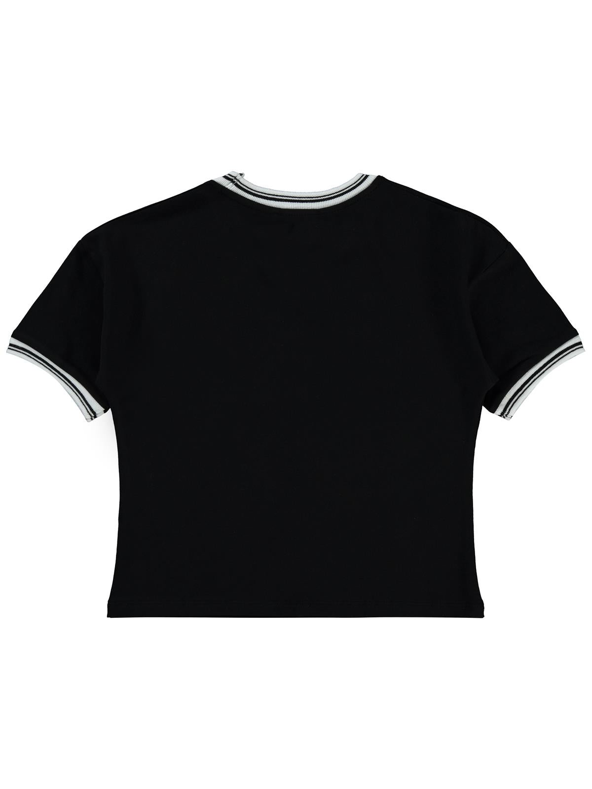 Civil Girls New York Baskılı 6-9 Yaş Tişört - Siyah