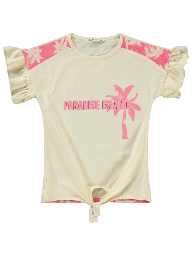 Civil Girls Pamiye Desenli 6-9 Yaş Takım - Pembe