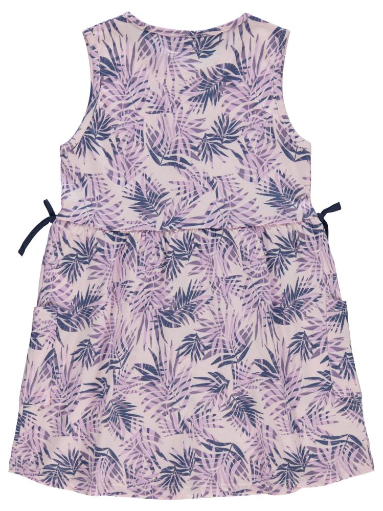 Civil Girls Yaprak Desenli 6-9 Yaş Elbise - Lila