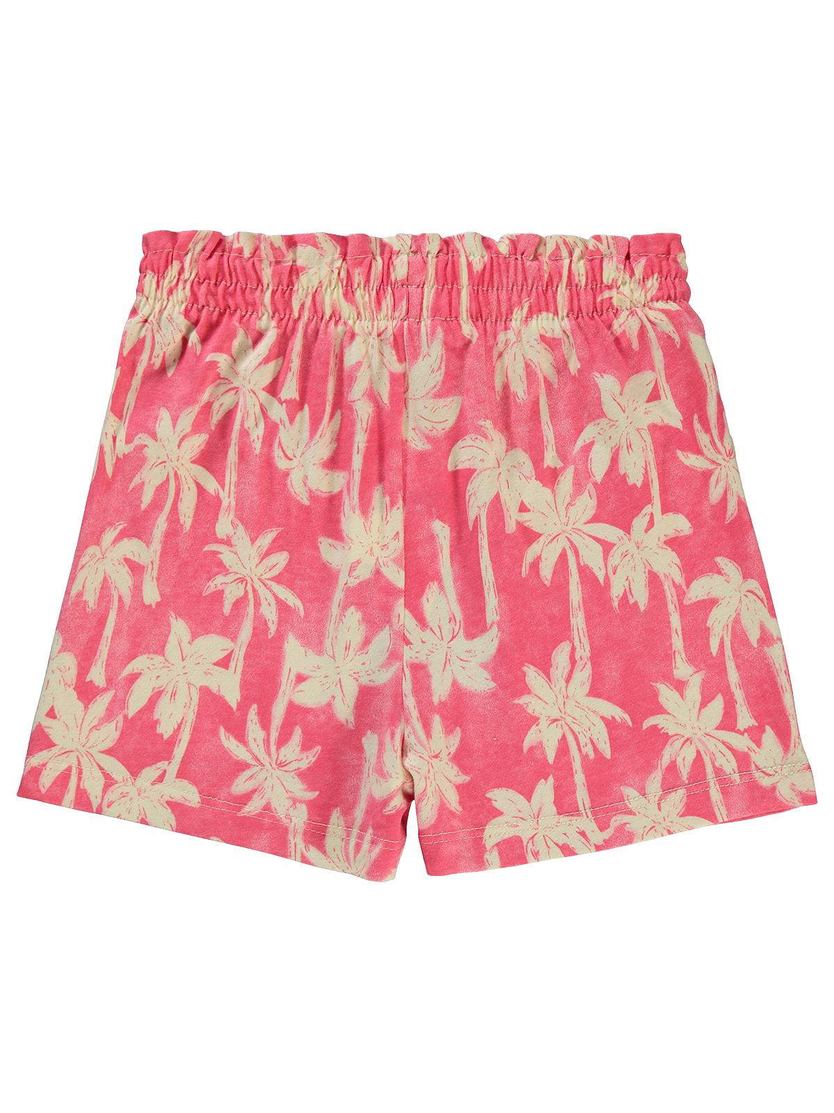 Civil Girls Pamiye Desenli 6-9 Yaş Şort - Pembe