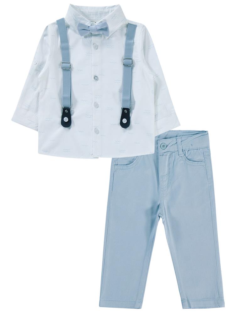 Civil Baby Dalga Desenli 6-18 Ay Takım - Mavi
