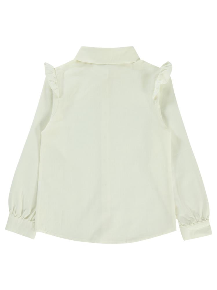 Civil Girls Brodeli 6-9 Yaş Gömlek - Ekru