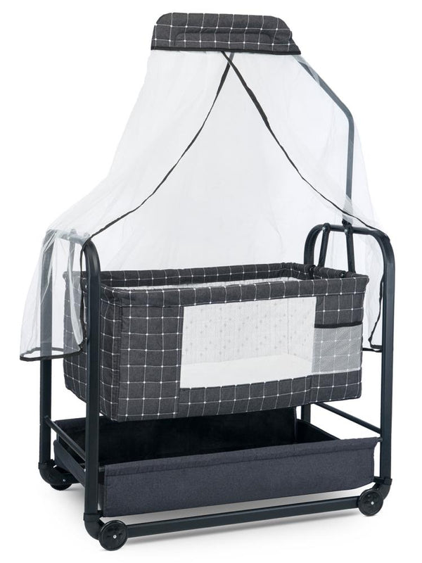 Kujju Elegance Cibinlikli Anne Yanı Sallanır Beşik - Gri