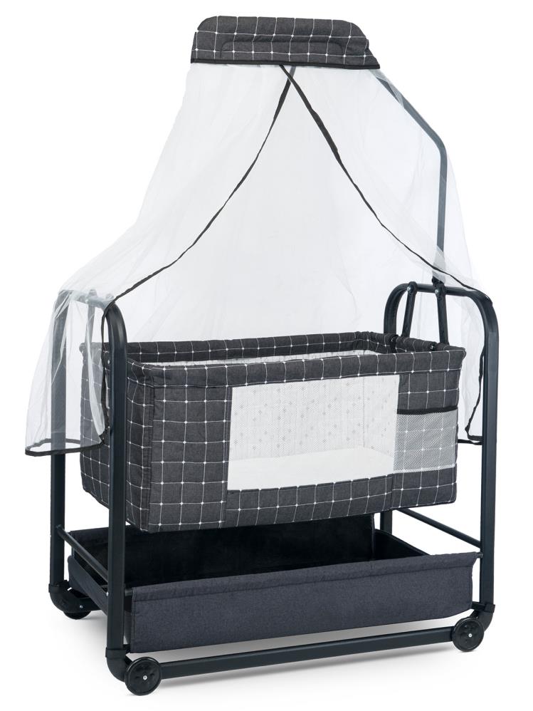 Kujju Elegance Cibinlikli Anne Yanı Sallanır Beşik - Gri