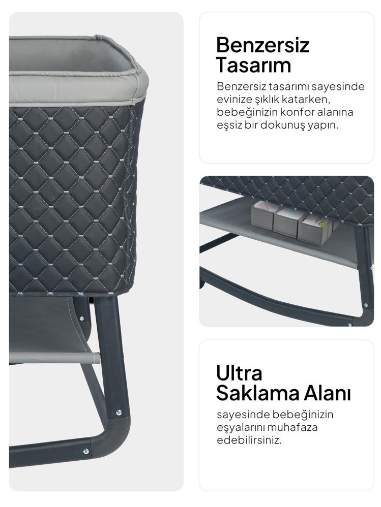 Kujju Harmony Lüks Pedli Ana Dizi - Gri