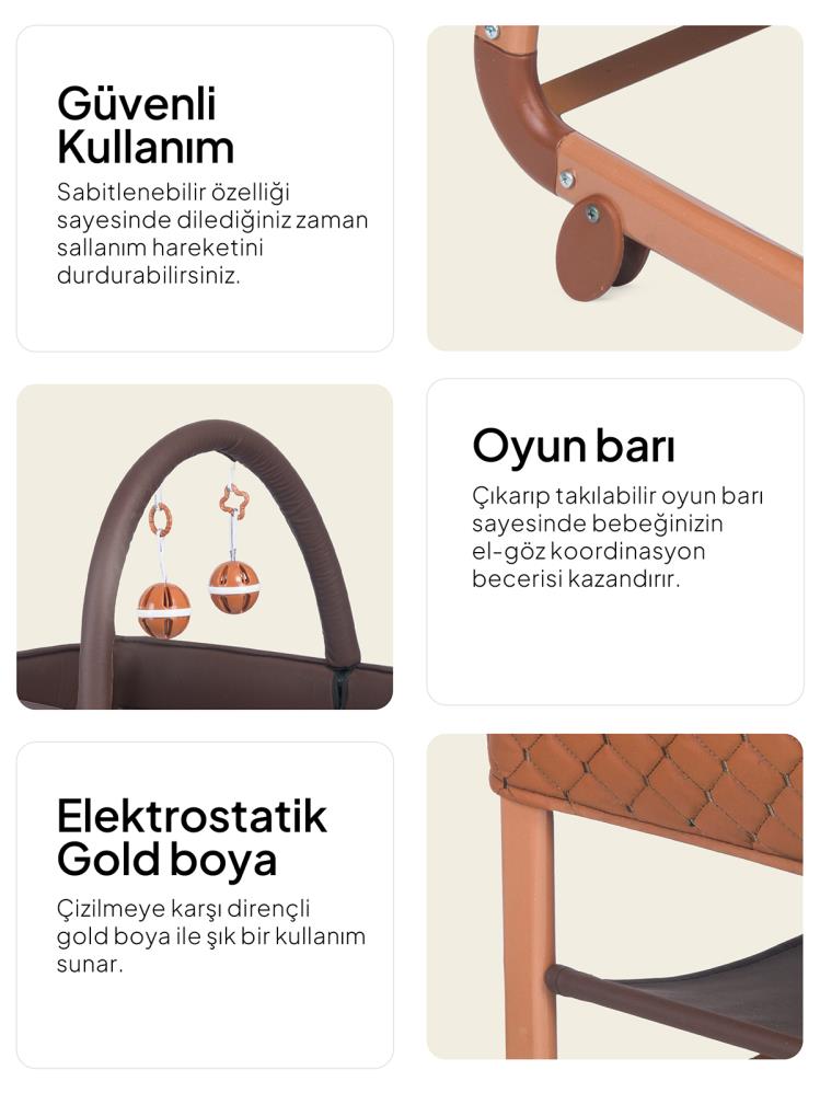 Kujju Harmony Lüks Pedli Ana Dizi - Kahverengi