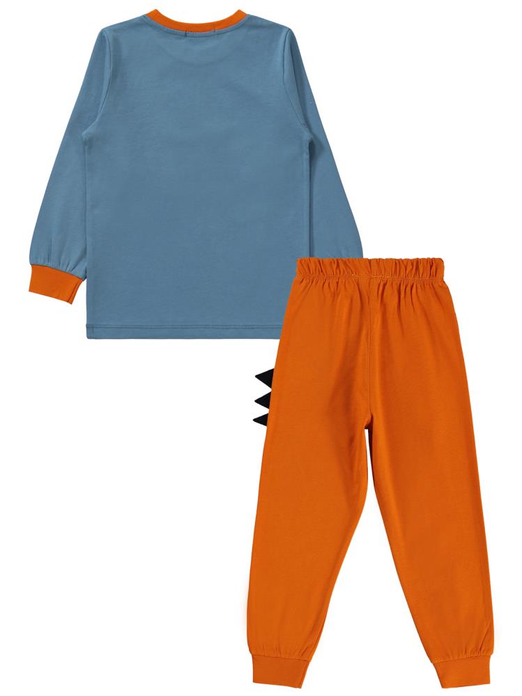 Civil Boys Monster Baskılı 2-5 Yaş Pijama Takımı - Turuncu