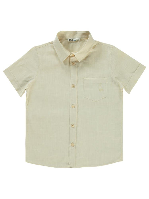 Civil Boys Yelken Nakışlı 6-9 Yaş Gömlek - Fil Dişi