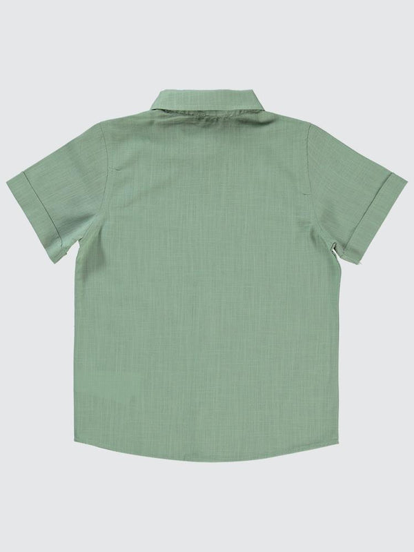 Civil Boys Yelken Nakışlı 10-13 Yaş Gömlek - Haki