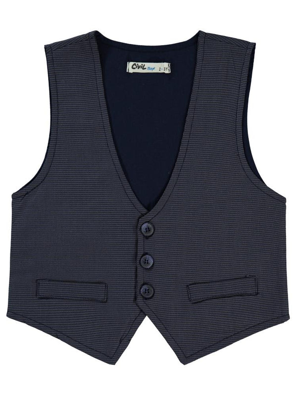 Civil Boys Papyonlu Yelekli 2-5 Yaş Gömlek - Lacivert