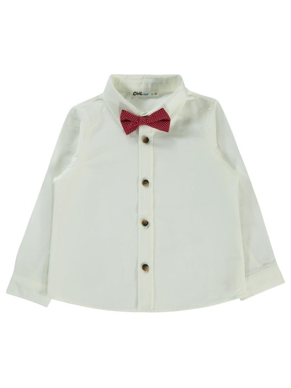Civil Boys Papyonlu Yelekli 2-5 Yaş Gömlek - Bej