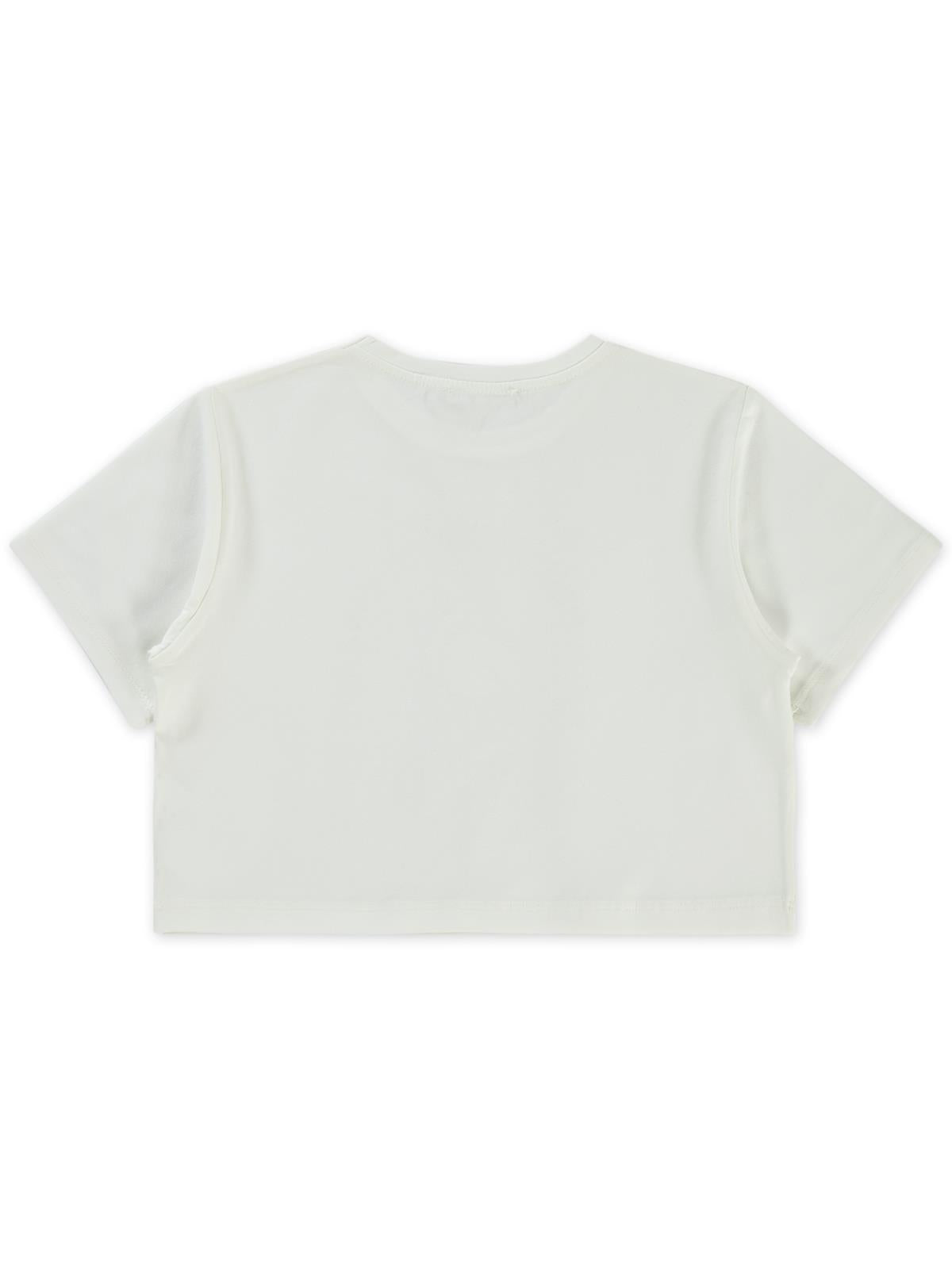 Civil Girls Flamingo Baskılı 10-13 Yaş Tişört - Ekru