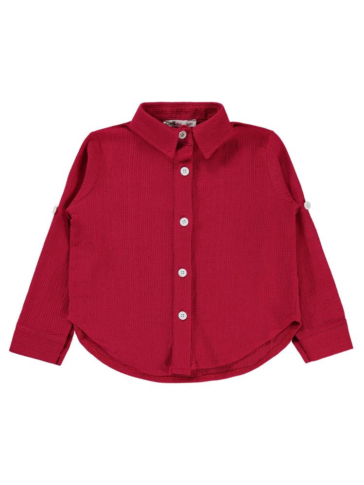 Civil Girls Bürümcük 2-5 Yaş Gömlek - Fusya